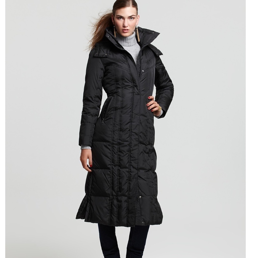 Women's Black Long Puffer Coat